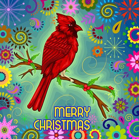 Vector design of Merry Christmas Holiday celebration backgroundのイラスト素材