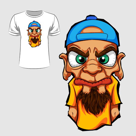 Abstract graphic design for t-shirt or banner printのイラスト素材