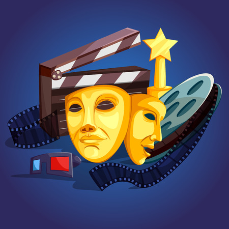 Poster for Movie Film festival party nightのイラスト素材