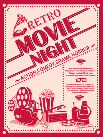 Poster for Movie Film festival party nightのイラスト素材