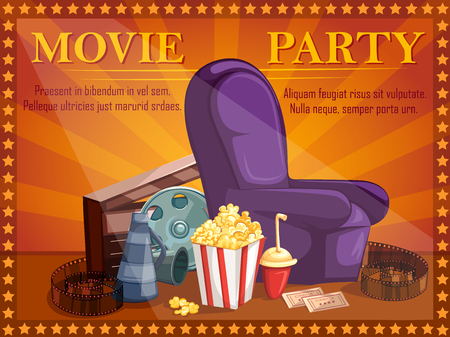 Poster for Movie Film festival party nightのイラスト素材