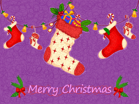 Christmas greeting card design concept.のイラスト素材