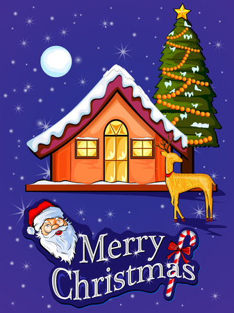 Reindeer for Merry Christmas and Happy New Year Holiday celebration backgroundのイラスト素材