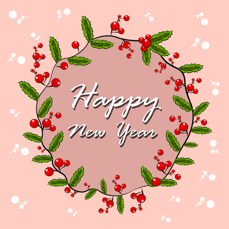 Happy New Year seasons greeting vector illustrationのイラスト素材