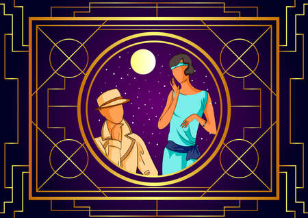 Retro age people enjoying and dancing in partyat club night lifestyleのイラスト素材