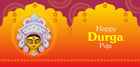 Indian Goddess Durga for sale and promotion background in holiday festival of India