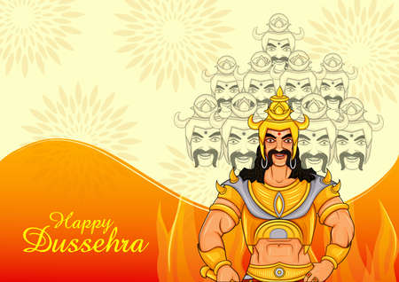 Ravana on India festival Happy Dussehra background