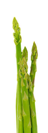 fresh asparagus isolated on whiteの写真素材
