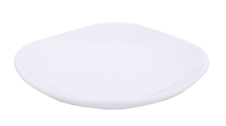 white plate isolated on white backgroundの写真素材
