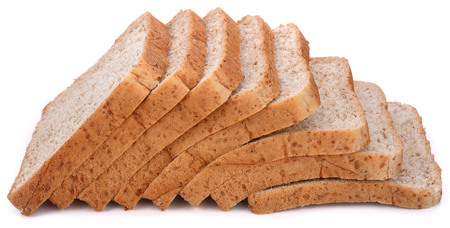 sliced bread isolated on white background