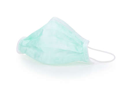 Medical protective mask on white background.