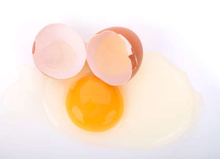 Egg yolk  isolated on white background