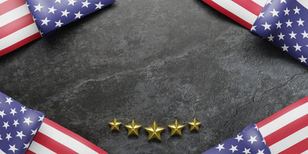 3d Rendering. Honoring all who served banner for the memorial day. Remember and Honor. With Copy space.の写真素材