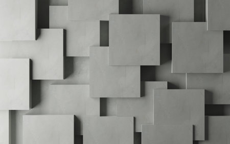 3D rendering of cube concrete abstract background