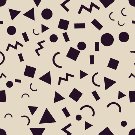 Geometric Vector pattern with vintage color Form a triangle, a line, a circle.のイラスト素材