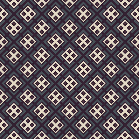 Repeating geometric tiles with fabric vintage color styleのイラスト素材