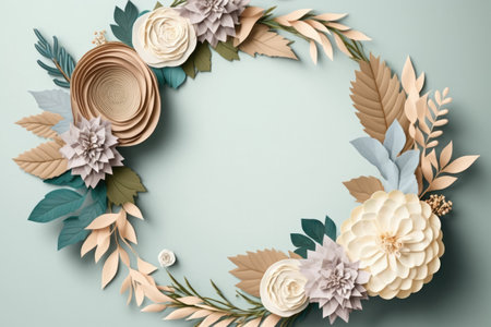 wreat Wildflower rose flower floral frame red rose,hulthemia, rosa. Aquarelle wild flower for background, texture, wrapper pattern, frame or border.generative aiの素材