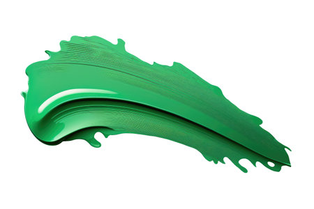 green brush stroke watercolor liquid isolated on white background.Generative AIの素材