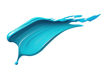 blue brush stroke watercolor liquid isolated on white background. Generative AIの素材