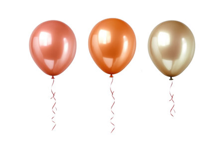 Pastel helium balloon. Birthday balloon flying for party and celebrations. Isolated on white background. Generative AIの素材
