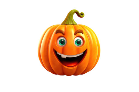 Halloween Pumpkin isolated on white background. Generative AIの素材