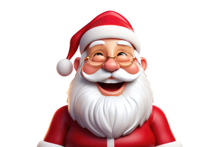 santa claus 3d rendered illustration. Generative AIの素材