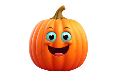 Halloween Pumpkin isolated on white background. Generative AIの素材