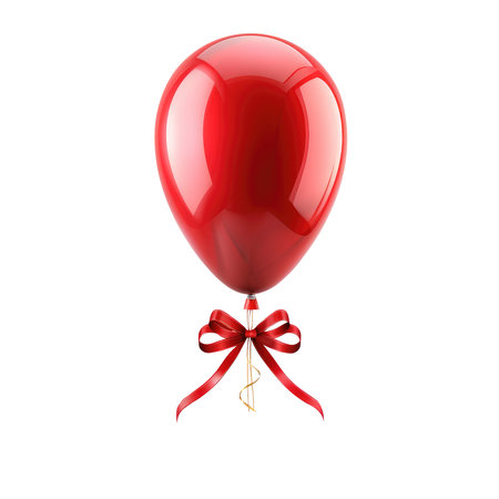 christmas helium balloon. Birthday balloon flying for party and celebrations. Isolated on white background. Generative AIの素材