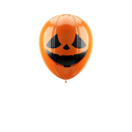 halloween helium balloon. Birthday balloon flying for party and celebrations. Isolated on white background. Generative AIの素材
