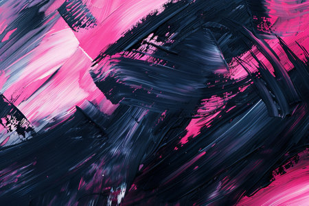 Abstract pink black acrylic painting background. generative aiの素材