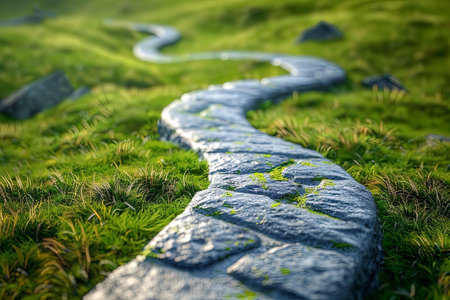 Plan, goal and successful business strategy. Path to the success background. generative aiの素材