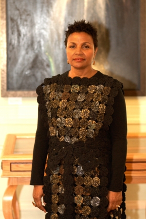 Carmen Balthrop opera diva, adjudicator of world competition young opera singers - portrait in S.Petersburg concervatory. Russia. のeditorial素材