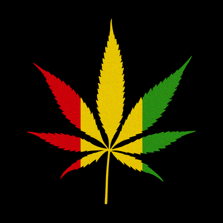 Creative reggae cannabis leaf with effectの素材 [FY31037771249 