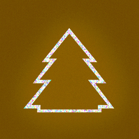 Christmas tree with colorful effectの写真素材