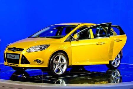 FORD FOCUS new model is presented on Autoshow in Moscow, Russia.のeditorial素材