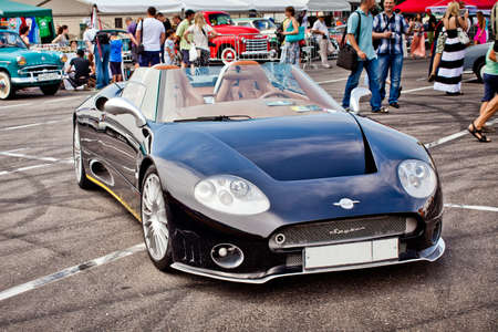 MOSCOW, RUSSIA - JULY 06  Sport car Spyker C8 exhibited at the annual International Motor show  Autoexotica 2013  on July 06, 2013 in Moscow, Russia のeditorial素材