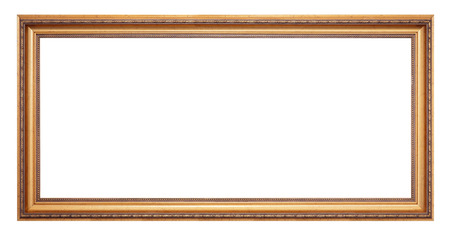 Picture antique frame isolated on white background