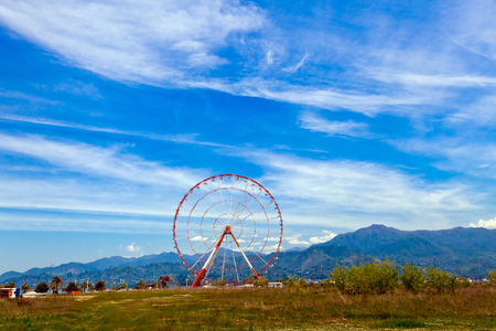 The ferris wheel in Batumi, Georgiaの写真素材