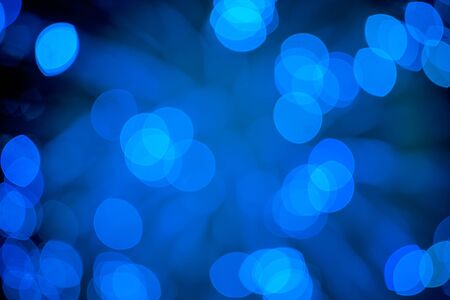 Blue bokeh abstract light backgroundsの写真素材