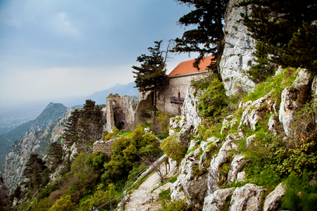 Ruins of Saint Hilarion Castle in Cyprusの写真素材