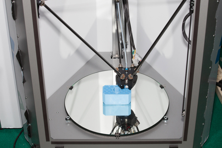 3d printer printing. Close up process of new printing technologyの写真素材