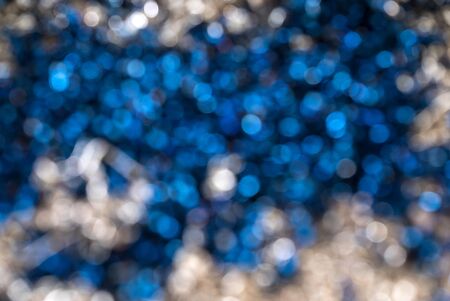 Christmas lights bokeh effect, defocused light backgroundの写真素材