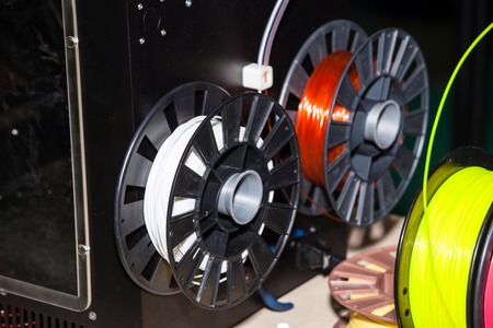 Colorful filament ABS wire plastic for 3d printersの写真素材