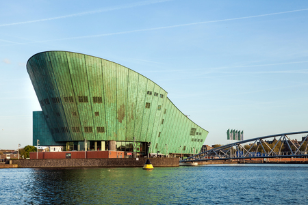 NEMO Science Museum in Amsterdam city, Netherlandsのeditorial素材