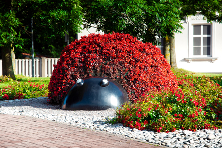 Street landscape design, flower city decorationの写真素材