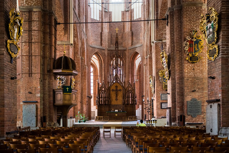 Riga, Latvia - July, 2017: Interior of St. Peter's Church in Riga, Latviaのeditorial素材