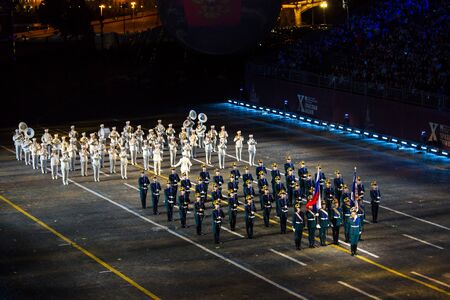 Moscow, Russia - August, 2017: Performance of The Honor Guard of the Presidential Regiment on...