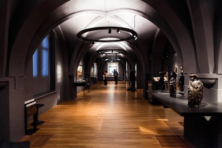 Visitors in Rijsmuseum in Amsterdam city, Holland