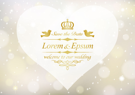 Vintage wedding invitation cardのイラスト素材