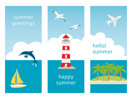 The seascape banner setのイラスト素材